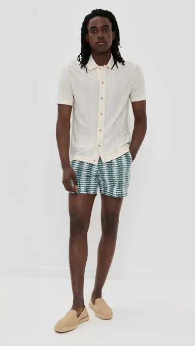 Fair Harbor The Bungalow Swim Trunks 5 Green Sardine S | Thumbnail 5 Fair Harbor The Bungalow Swim Trunks 5 Green Sardine S | Thumbnail 5