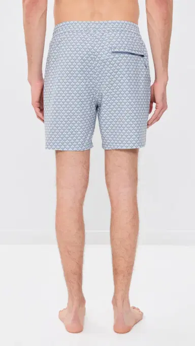 Marine Layer Lined port & wim Shorts 6 Light Blue Agave Print | Thumbnail 3