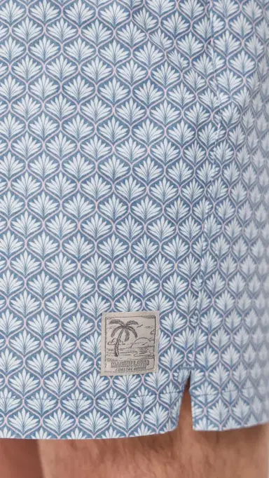 Marine Layer Lined port & wim Shorts 6 Light Blue Agave Print | Thumbnail 6