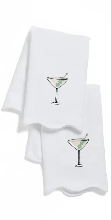 Weezie Martini Hand Towel 2 Pack Martini One Size | Thumbnail 1