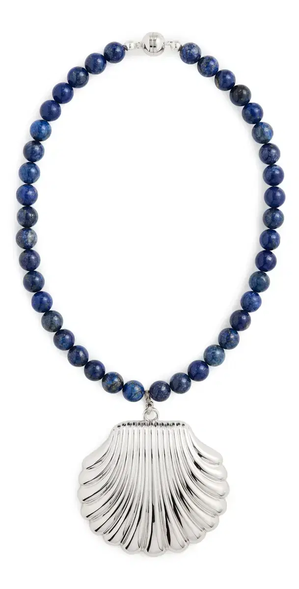 Holbox Necklace Silver/Navy One Size