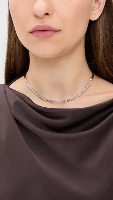 Shashi Nikita Half Tennis Necklace | Thumbnail 3 Shashi Nikita Half Tennis Necklace | Thumbnail 3