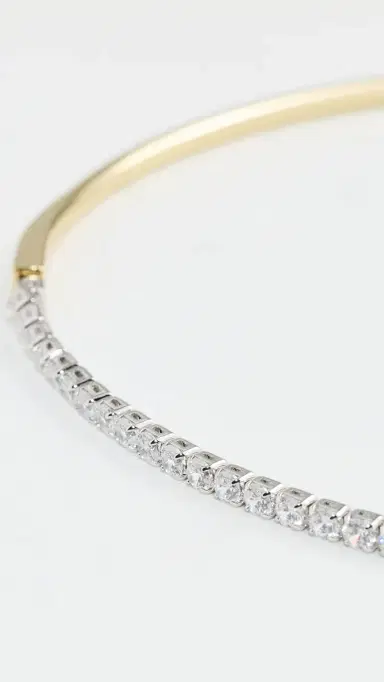 Shashi Nikita Half Tennis Necklace | Thumbnail 4 Shashi Nikita Half Tennis Necklace | Thumbnail 4