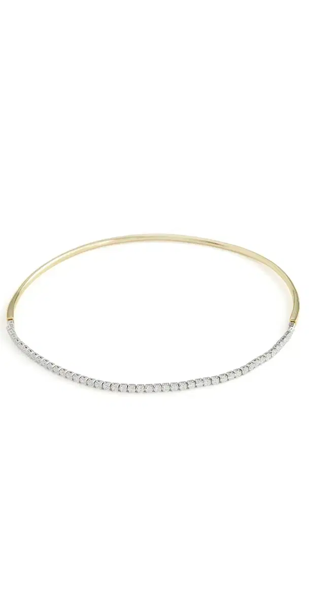 SHASHI Nikita Half Tennis Necklace Gold One Size