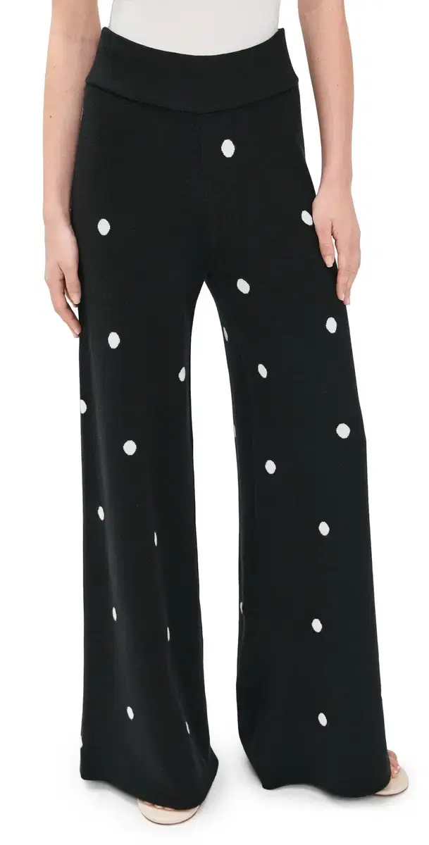 Splendid x Cellajaneblog Polka Dot weater Pants Black/White Polka Dot