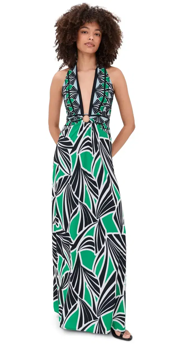 Rayna Dress Bright Palm Combo