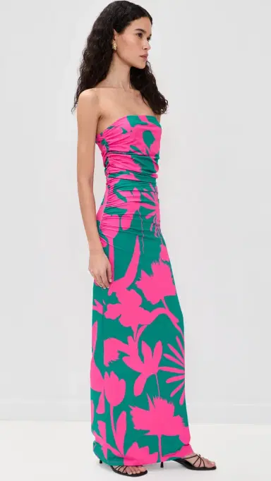 EYWASOULS MALIBU Tracy Dress Fuchsia Flora M | Thumbnail 4