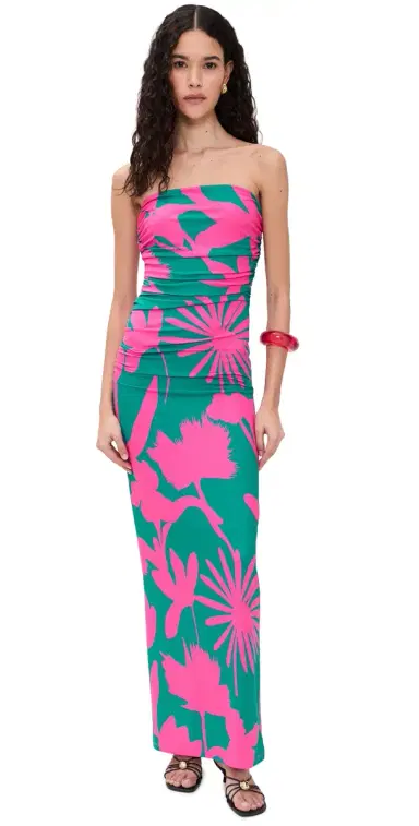 EYWASOULS MALIBU Tracy Dress Fuchsia Flora M | Thumbnail 1