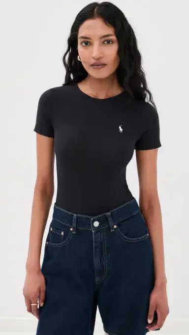 Polo Ralph Lauren Short Sleeve Thong Bodysuit Onyx XL | Thumbnail 2 Polo Ralph Lauren Short Sleeve Thong Bodysuit Onyx XL | Thumbnail 2