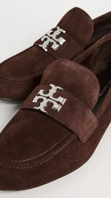Tory Burch Eleanor Loafers Dark Cocoa/Silver 6 | Thumbnail 6