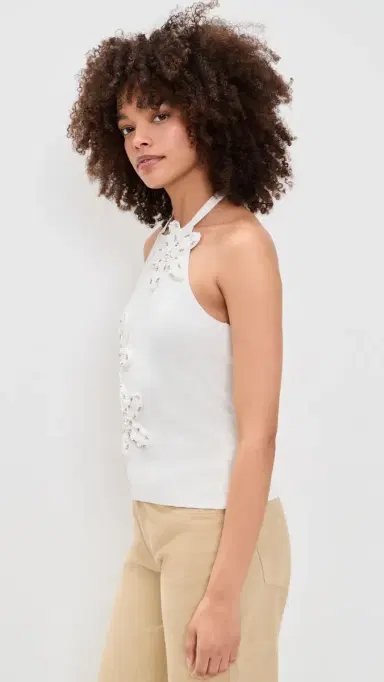 endless rose Flower Detail Halter Top White | Thumbnail 4
