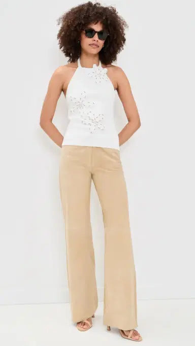 endless rose Flower Detail Halter Top White | Thumbnail 5