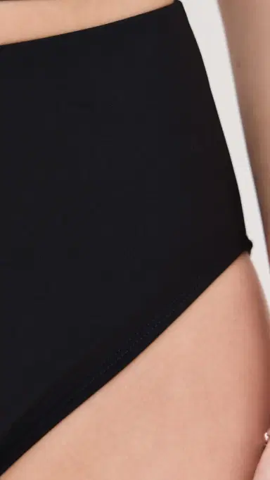 STYLEST Dreamculpt High Waisted Bikini Bottoms Caviar | Thumbnail 4