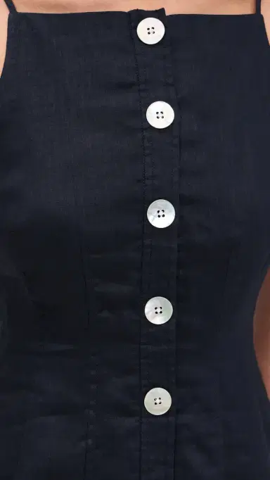 Veronica Beard Georges Linen Dress Navy | Thumbnail 6 Veronica Beard Georges Linen Dress Navy | Thumbnail 6