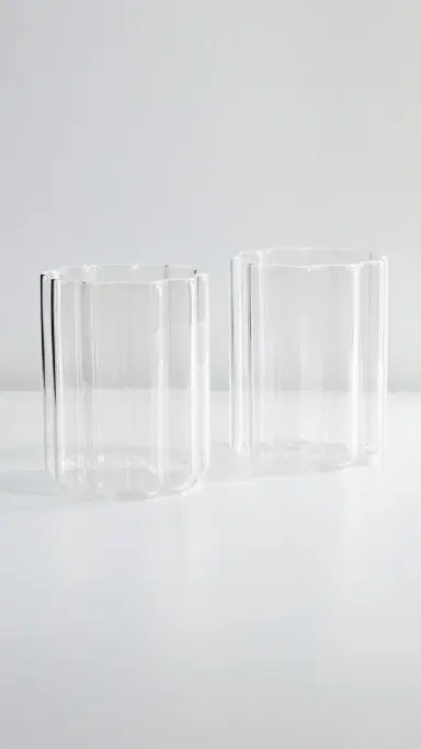 FAZEEK Wave Glasses Set of 2 Clear One Size | Thumbnail 2