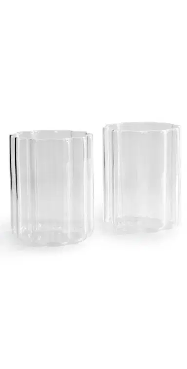 FAZEEK Wave Glasses Set of 2 Clear One Size | Thumbnail 1