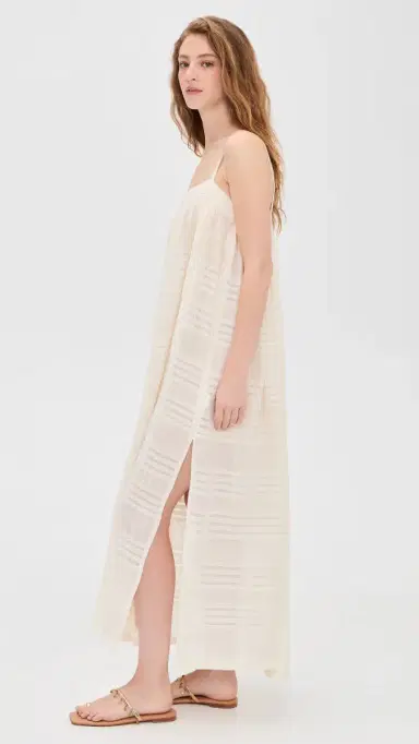 Lemlem Eda Slip Coverup Dress acee Cream | Thumbnail 4