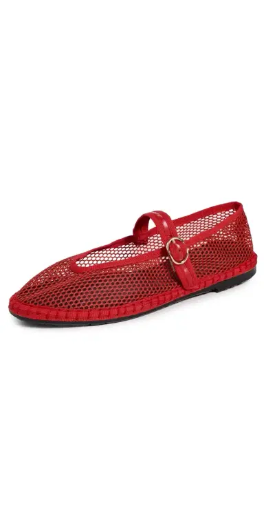 Flabelus Isabella Mesh Mary Jane Flats Red 40 | Thumbnail 1 Flabelus Isabella Mesh Mary Jane Flats Red 40 | Thumbnail 1