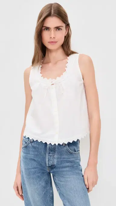 Frame The Serene Tank Top White | Thumbnail 2 Frame The Serene Tank Top White | Thumbnail 2