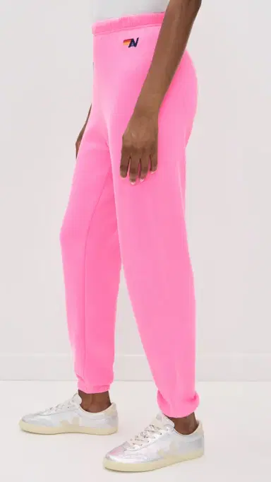 Aviator Nation Logo Sweatpants Neon Pink | Thumbnail 4 Aviator Nation Logo Sweatpants Neon Pink | Thumbnail 4