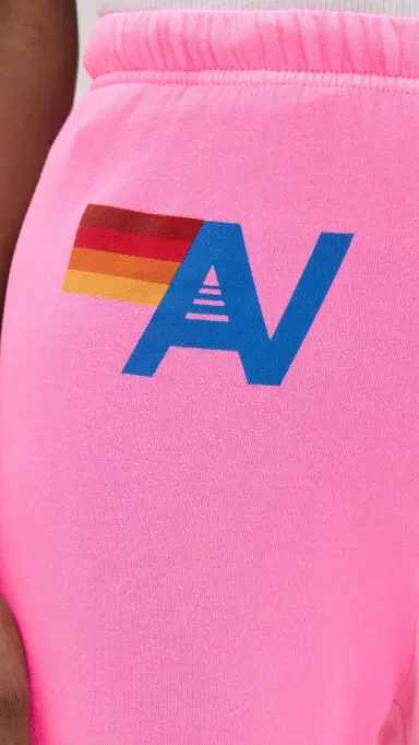 Aviator Nation Logo Sweatpants Neon Pink | Thumbnail 6 Aviator Nation Logo Sweatpants Neon Pink | Thumbnail 6