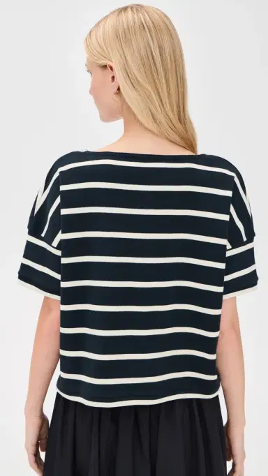 La Ligne Breton Tee Navy/Ecru L | Thumbnail 3