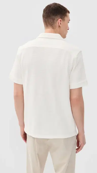 Polo Ralph Lauren Cotton Linen Waffle Knit Andy Camp Shirt Nevis | Thumbnail 3 Polo Ralph Lauren Cotton Linen Waffle Knit Andy Camp Shirt Nevis | Thumbnail 3