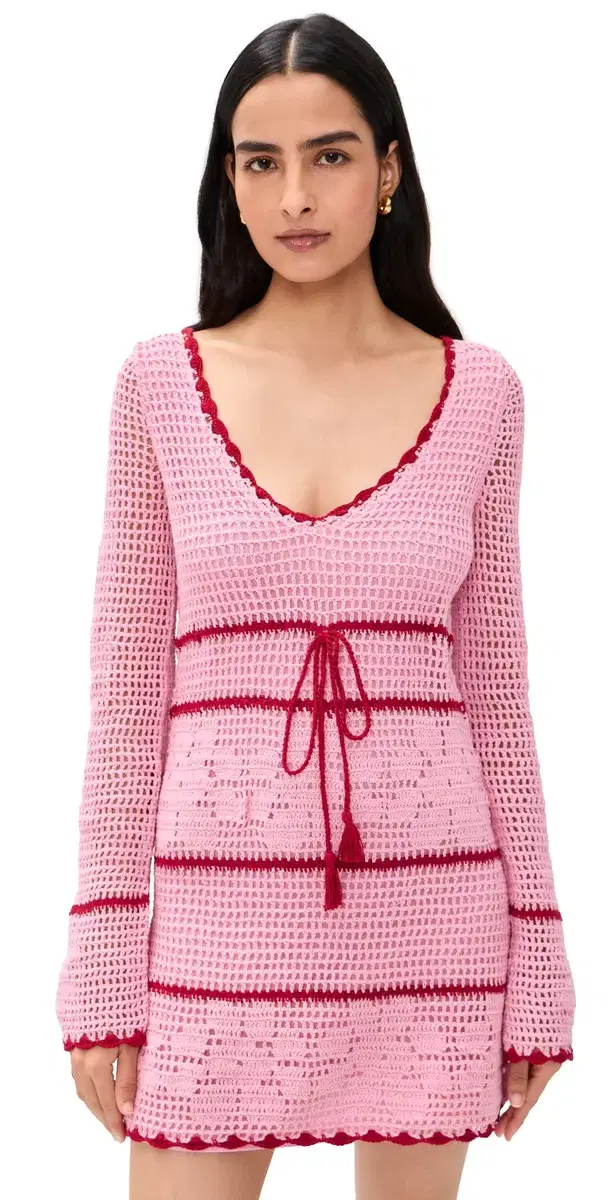 Saylor tephanie Dress Pink/Red