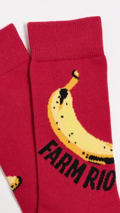 Farm Rio Socks Scarlet Banana One Size | Thumbnail 3