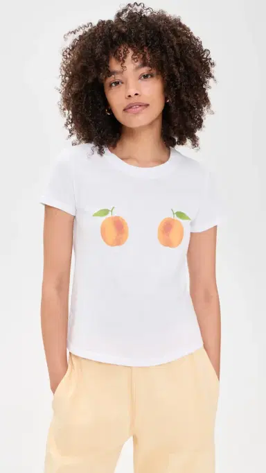 Sunny Somewhere Peaches and Cream Tee White | Thumbnail 2