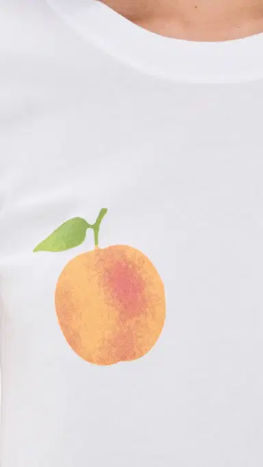 Sunny Somewhere Peaches and Cream Tee White | Thumbnail 6