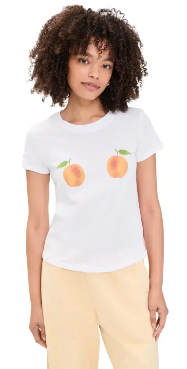 Sunny Somewhere Peaches and Cream Tee White | Thumbnail 1