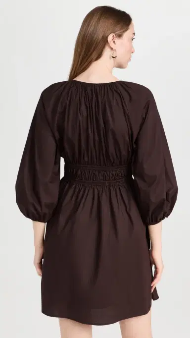 WAYF Leighton Mini Dress Espresso | Thumbnail 3
