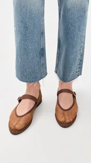 Flabelus Isabella Mesh Flats Brown 36 | Thumbnail 3