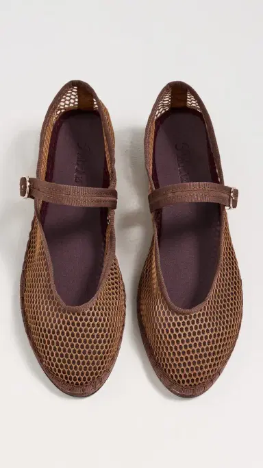 Flabelus Isabella Mesh Flats Brown 36 | Thumbnail 5