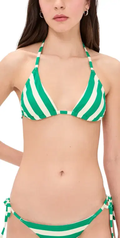Lemlem Malia Triangle Bikini Top Chireti Green S | Thumbnail 1