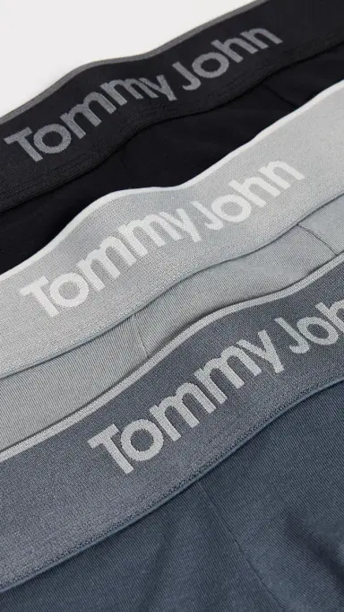 Tommy John econd kin 6 Boxer Briefs 3 Pack Black/Turbulence/Monument | Thumbnail 5