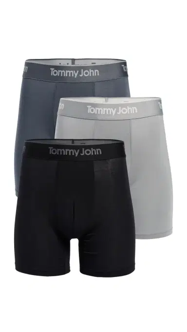 Tommy John econd kin 6 Boxer Briefs 3 Pack Black/Turbulence/Monument | Thumbnail 6
