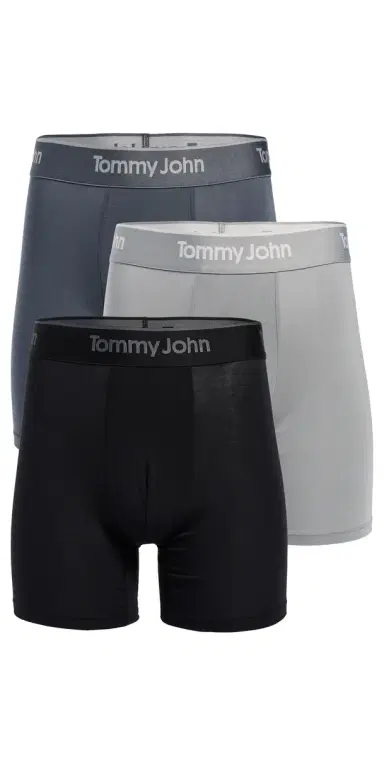 Tommy John econd kin 6 Boxer Briefs 3 Pack Black/Turbulence/Monument | Thumbnail 1
