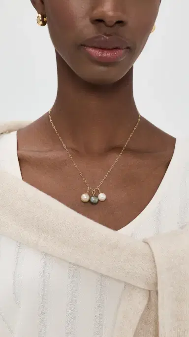 Chan Luu Ombre Pearl Necklace Pearl One Size | Thumbnail 3