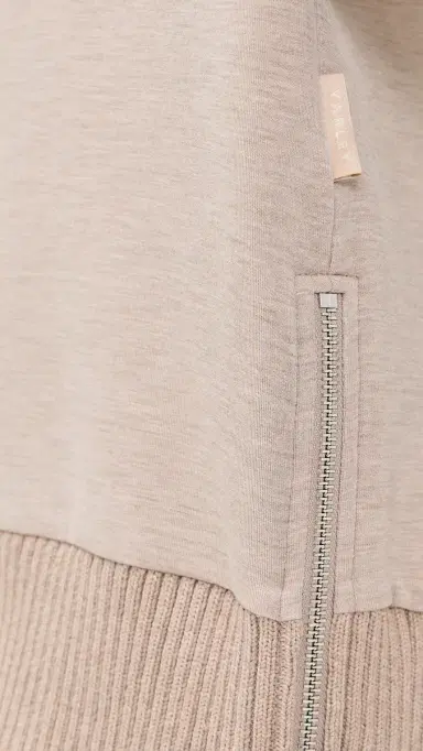 Varley Barker High Neck weatshirt Taupe Marl | Thumbnail 6 Varley Barker High Neck weatshirt Taupe Marl | Thumbnail 6
