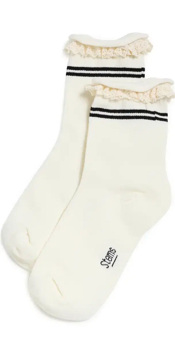 Pointelle Contrast High Ankle Socks  One Size