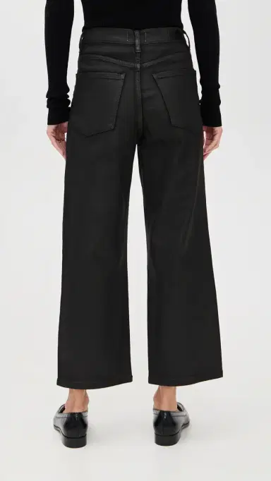DL1961 Karmine Refined Wide Leg Petite High Rise Coated Jeans Black Coated (Highluxe) 31 | Thumbnail 3 DL1961 Karmine Refined Wide Leg Petite High Rise Coated Jeans Black Coated (Highluxe) 31 | Thumbnail 3