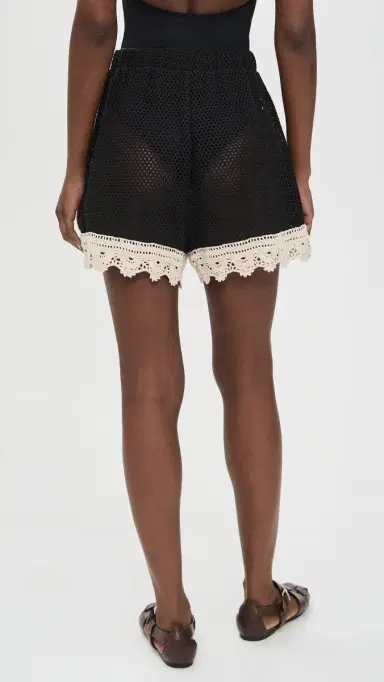 Sea Kendall Crochet Shorts Black | Thumbnail 3