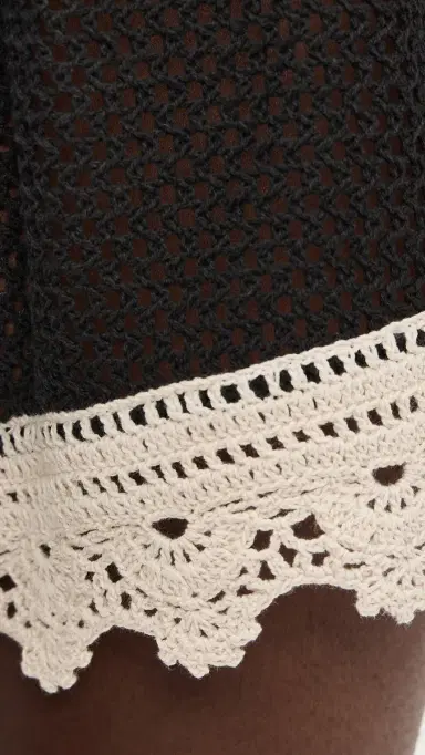 Sea Kendall Crochet Shorts Black | Thumbnail 6