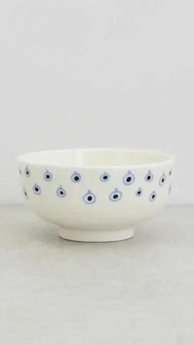 Marimekko Oiva Musta Tamma Bowl Off White/Orange Red/Blue One Size | Thumbnail 5