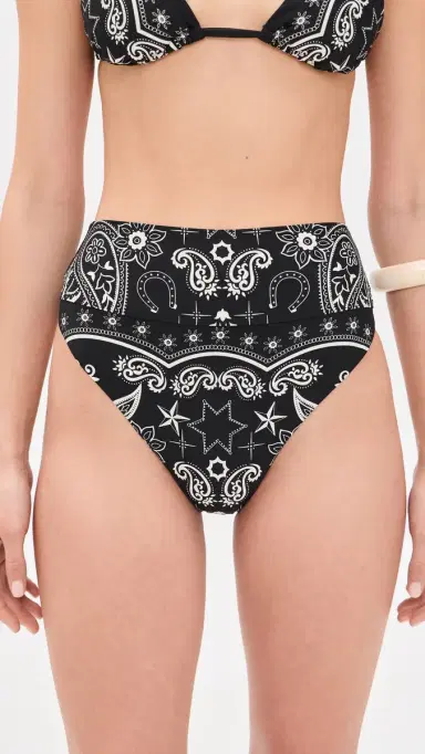 BEACH RIOT Highway Bikini Bottoms Bandana Black | Thumbnail 2 BEACH RIOT Highway Bikini Bottoms Bandana Black | Thumbnail 2