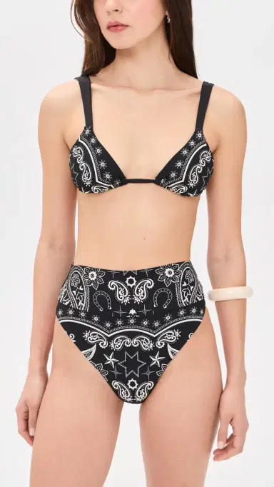 BEACH RIOT Highway Bikini Bottoms Bandana Black | Thumbnail 4 BEACH RIOT Highway Bikini Bottoms Bandana Black | Thumbnail 4