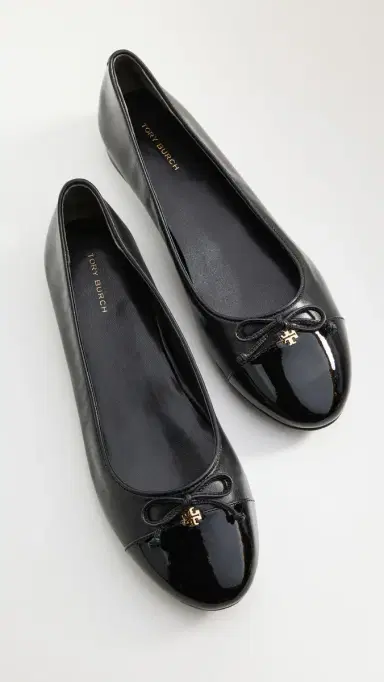 Tory Burch Cap Toe Ballet Flats Perfect Black 6 | Thumbnail 2