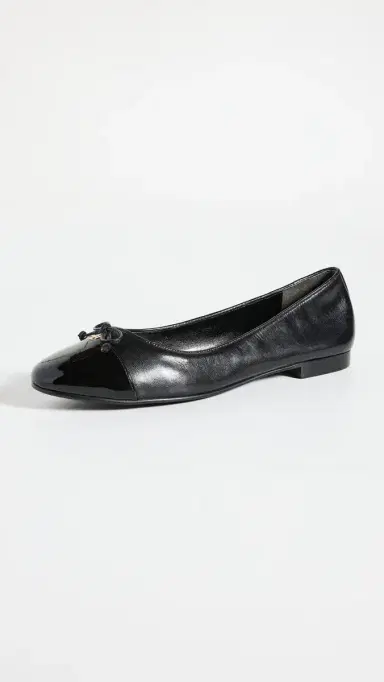 Tory Burch Cap Toe Ballet Flats Perfect Black 6 | Thumbnail 5